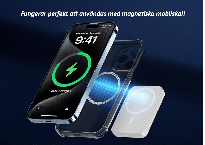 POWERSTACK Magnetisk Powerbank med Snabbladdning